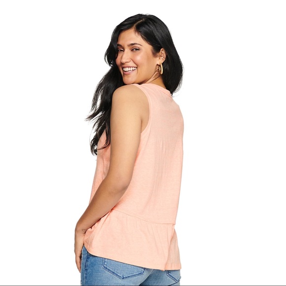 NWT Sonoma Goods For Life Peplum Tank Black Size XS - Picture 2 of 2